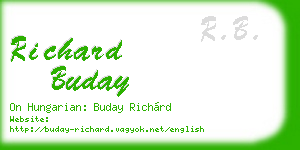 richard buday business card