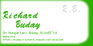 richard buday business card